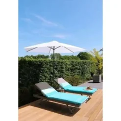 PimXL Luxe 8-ribs Parasol - Ø300cm - Wit