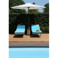 PimXL Luxe 8-ribs Parasol - Ø300cm - Wit