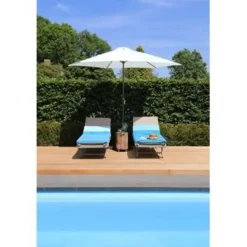 PimXL Luxe 6-ribs Parasol - Ø300cm - Wit