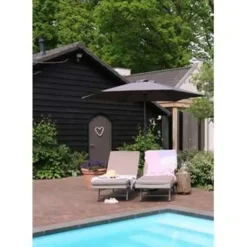 PimXL Luxe 6-ribs Parasol - Ø300cm - Antraciet