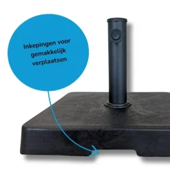 PimXL Parasolvoet vierkant - 43x43 cm - 16kg