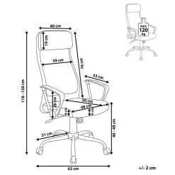 PIONEER II - Bureaustoel - Zwart - Polyester