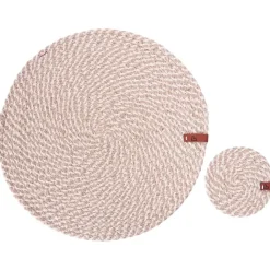 PIPTURUS - Set van 12 placemats en onderzetters - Natuurlijk - Jute