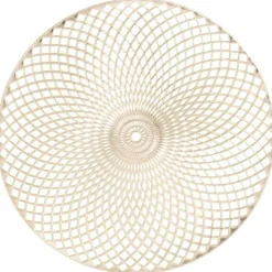 Placemat Christie - goudkleurig imitatieleer - Ø38 cm (1 stuk)