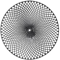 Placemat Christie - zwart imitatieleer - Ø38 cm (1 stuk)