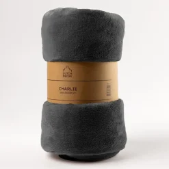 Plaid Charlie - Charcoal Gray - 200x220 cm