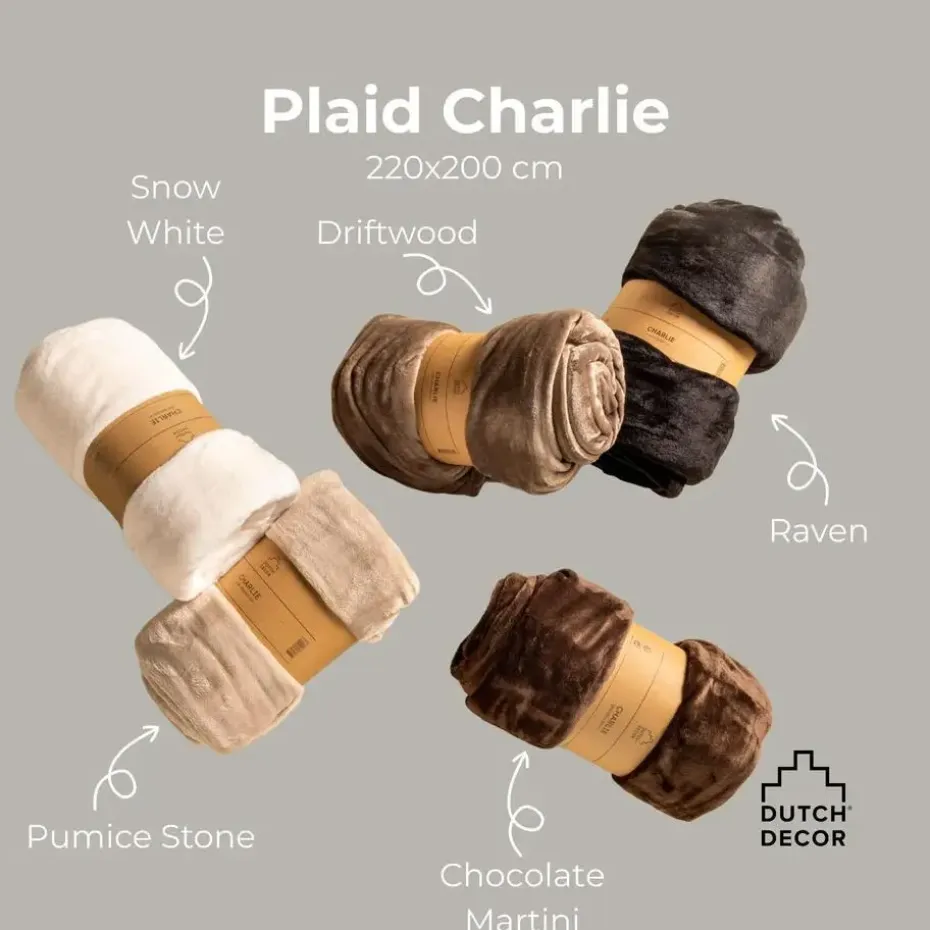 Plaid Charlie - Pumice Stone - 200x220 cm