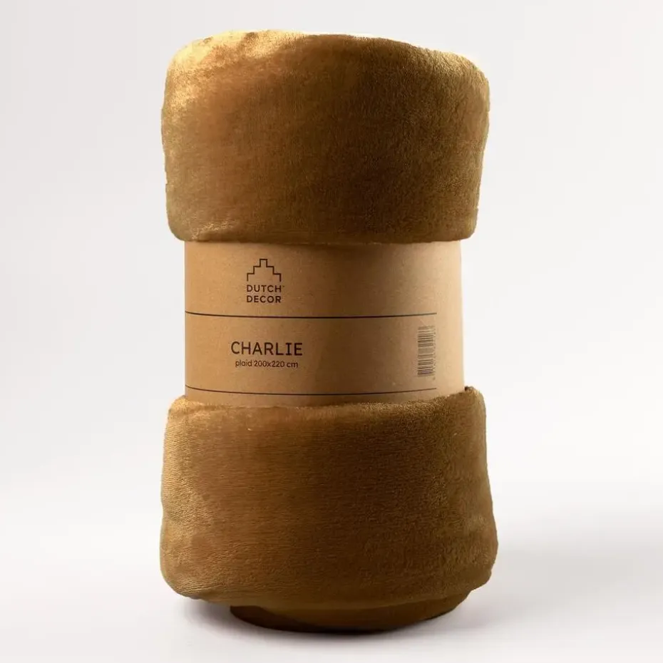 Plaid Charlie - Tobacco Brown - 200x220 cm