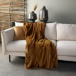 Plaid Charlie - Tobacco Brown - 200x220 cm