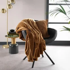 Plaid Charlie - Tobacco Brown - 200x220 cm