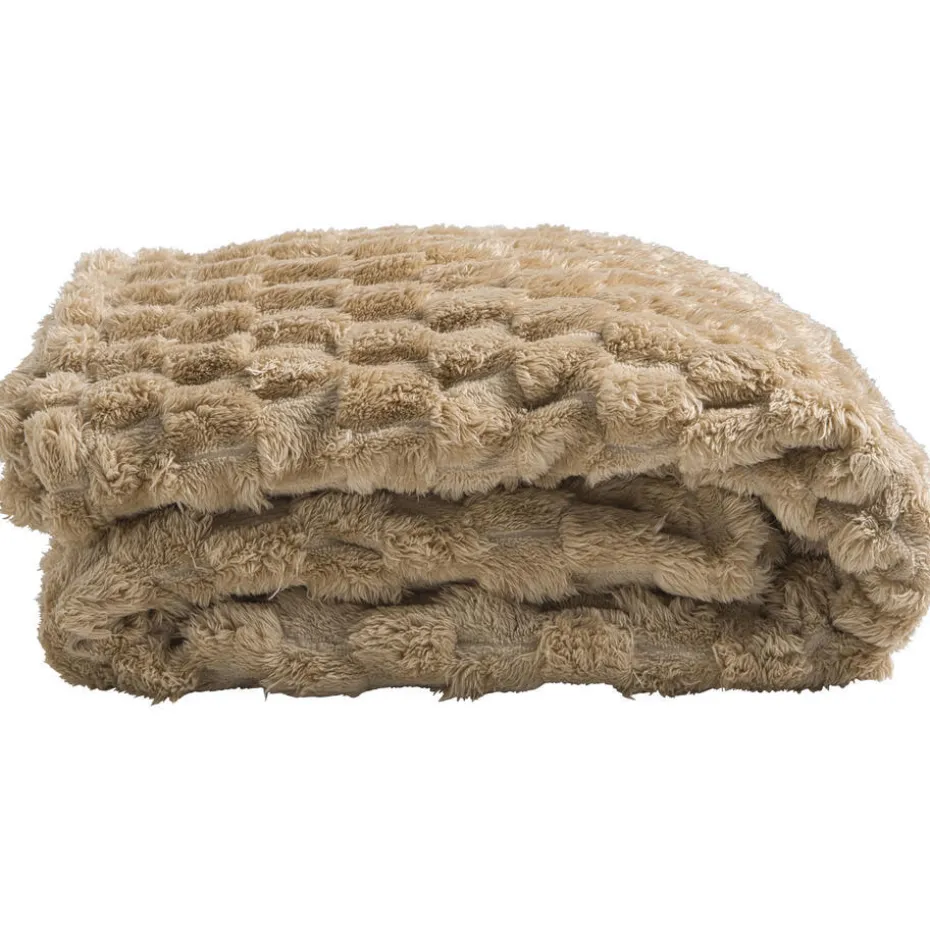 Plaid Dente - zand - 130x170 cm