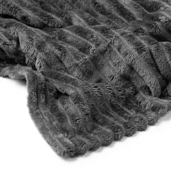 Plaid Marthy - Charcoal Gray - 140x180 cm