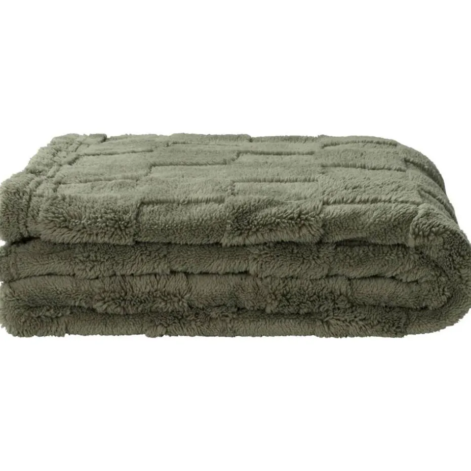 Plaid Sjors - groen - 130x170 cm