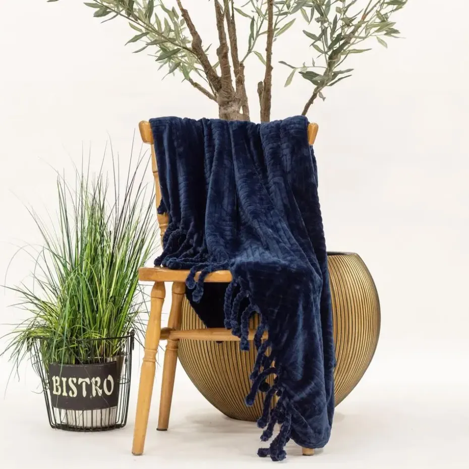 Plaid Ziggy - Insignia Blue - 140x180 cm