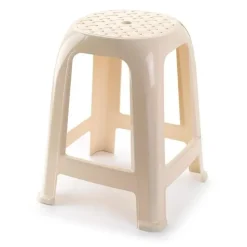 PlasticForte krukje/opstapje - creme - kunststof - 46 cm