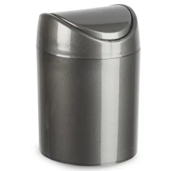 Plasticforte Mini prullenbakje - donkergrijs- kunststof - 1.4L