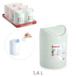 Plasticforte Mini prullenbakje - roze - kunststof - aanrechtmodel