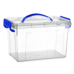 Plasticforte Opbergbox met deksel - blauw - 6L - kunststof