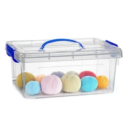 Plasticforte Opbergbox met deksel - blauw - 8.5L - kunststof