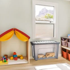 Plasticforte Opbergbox met deksel - grijs - 47L - kunststof