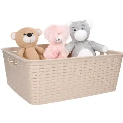 Plasticforte Opbergmand/kastmand - kunststof - beige - 12L