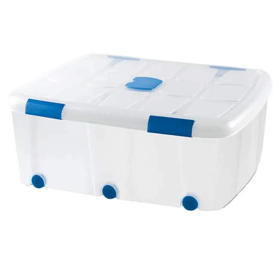 Plasticforte Opslagbak met deksel - 1x - 100L - 80 x 60 x 33 cm