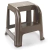 Plasticforte Opstapkrukje - 2 tredes - bruin - 45 cm