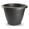 Plasticforte Plantenpot - antraciet - kunststof - rond - D43,5 cm