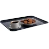 Plat Horeca dienblad - zwart - kunststof - 35 x 24 cm - Serveren