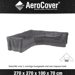Platinum Aerocover loungesethoes 270x270 cm - L-vorm trapeze