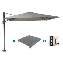 Platinum Challenger Premium T1 3x3 m - Manhattan Grey met voet en hoes