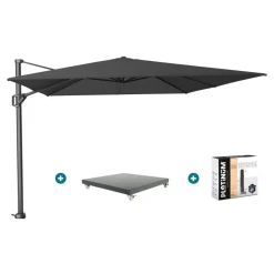 Platinum Challenger Premium T1 4x3 m - Faded Black met Marbella voet en hoes