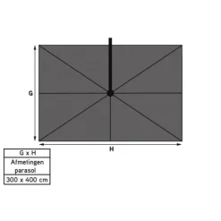 Platinum Challenger Premium T1 4x3 m - Faded Black met voet en hoes
