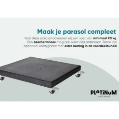 Platinum Challenger T2 zweefparasol premium - 3,5x2,6 m. - Champagne