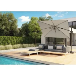 Platinum Challenger T2 zweefparasol premium - 3,5x2,6 m. - Champagne