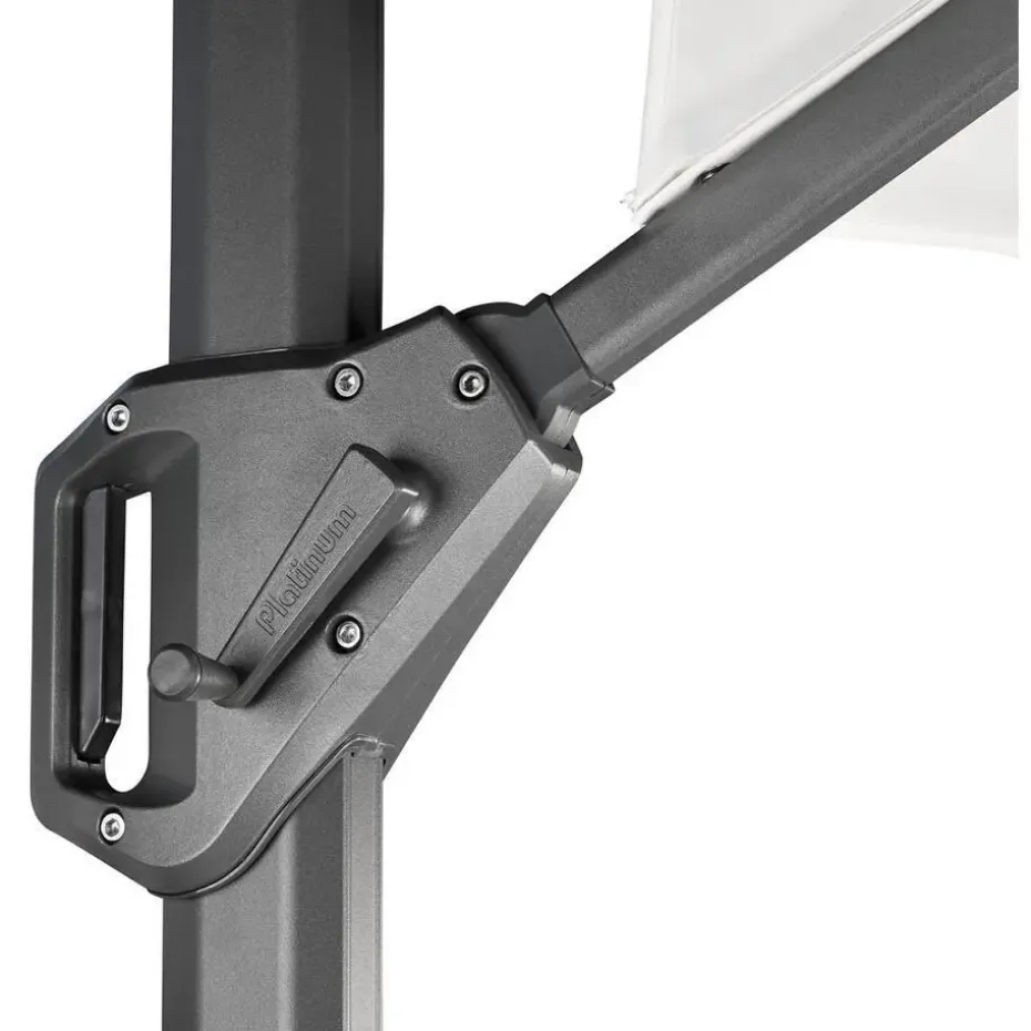 Platinum Challenger zweefparasol T1 Premium 4x3 m. - Faded Black