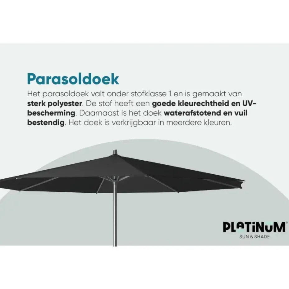 Platinum Parasol Riva Ø350 cm Taupe