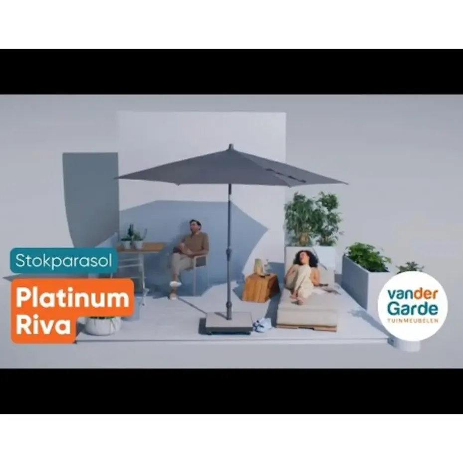 Platinum Riva parasol 3,5 m. Antraciet