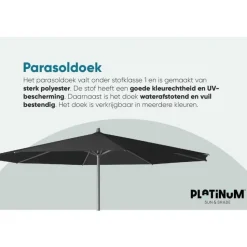 Platinum Riva parasol 3,5 m. Antraciet