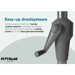 Platinum Riva stokparasol 3x2 m. - Ecru