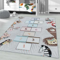 Play Hinkel Speeltapijt - 80x120 cm - Grijs - Vloerkleed Kinderkamer