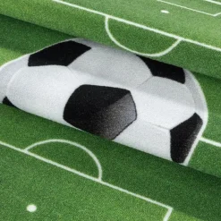 Play Voetbal Speeltapijt - 80x120 cm - Groen - Vloerkleed Kinderkamer