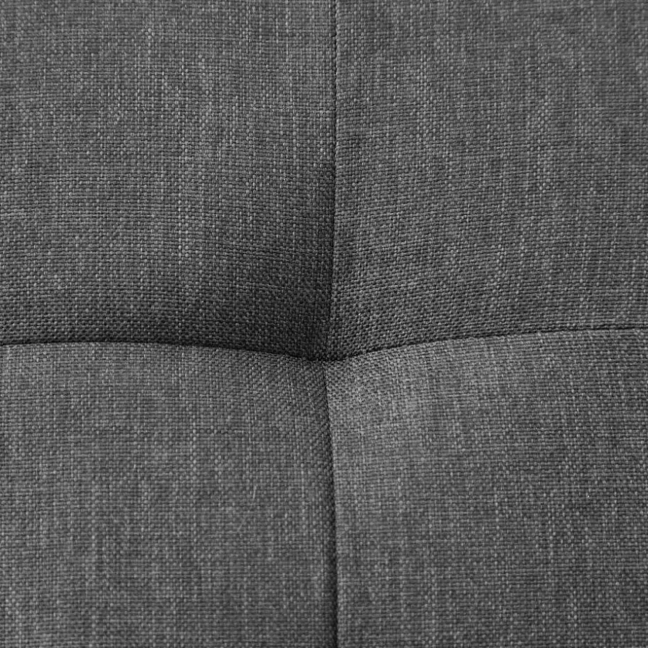 Poef - opvouwbaar - zonder poten - stof - 38 cm - donkergrijs