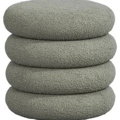 Poef Arnedo - groen - 39xØ39 cm