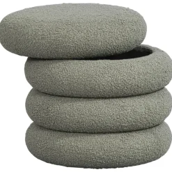 Poef Arnedo - groen - 39xØ39 cm