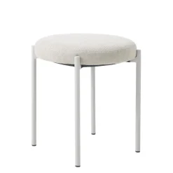 Poef Beige Stof - 43,5x44x48cm - Pelican