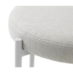 Poef Beige Stof - 43,5x44x48cm - Pelican