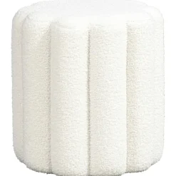 Poef Bilbao - wit - 40xØ38 cm