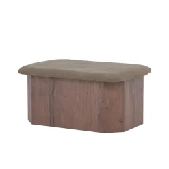 Poef Bruin Stof - 59x88x42cm - Todd