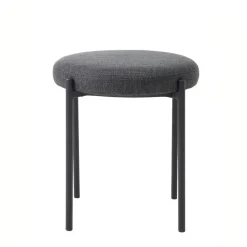 Poef Donkergrijs Stof - 43,5x44x48cm - Pelican